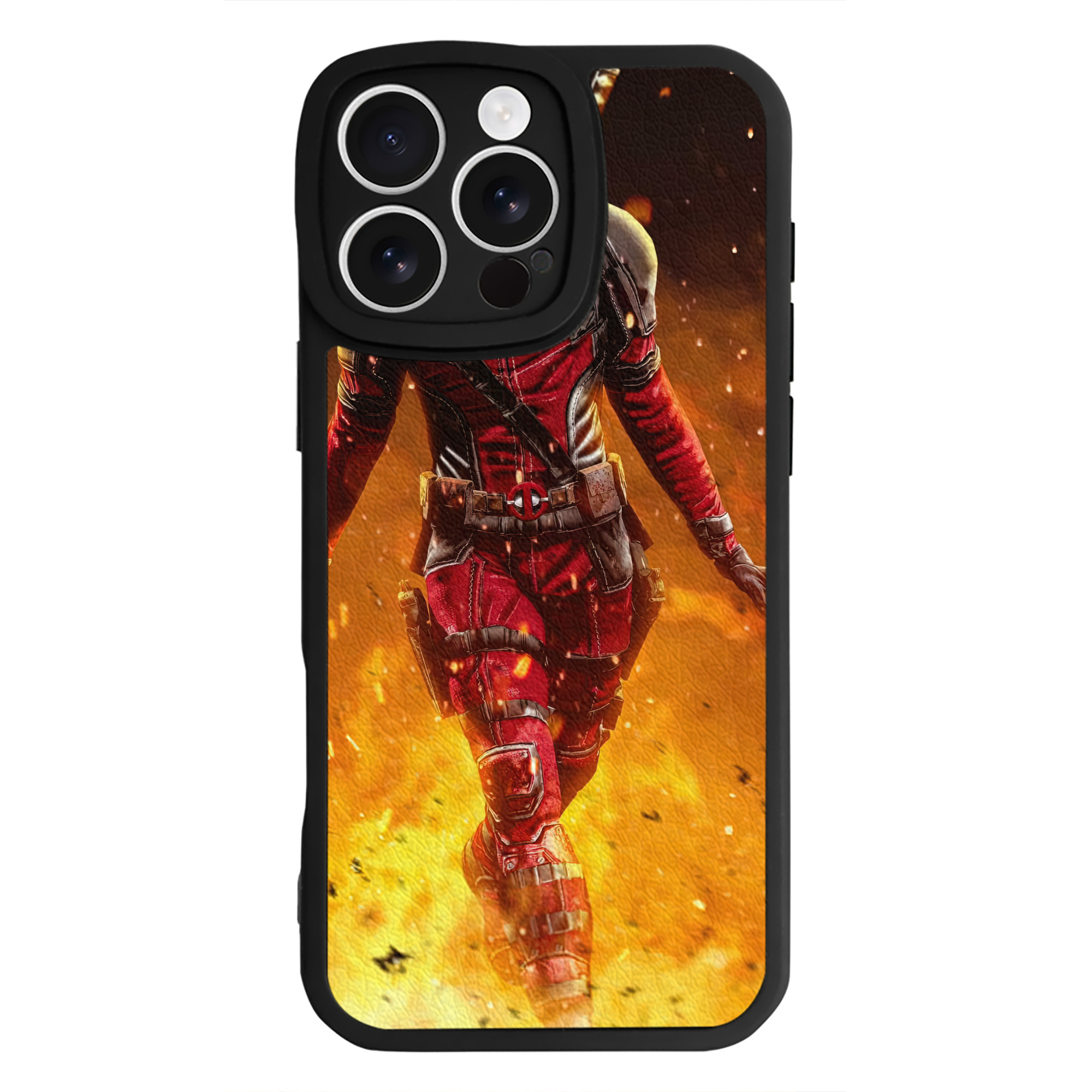 （画像用） Deadpool デッドプール 【iPhone 16シリーズ対応】シリコンスマホケース（レザー調） 材質：シリコン